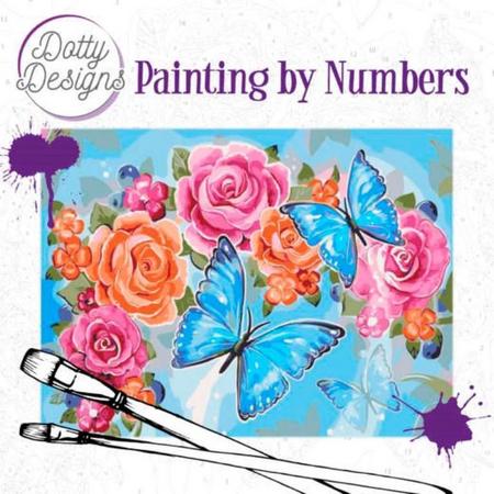 Dotty Design Painting by Numbers - Butterflies | Vlinders